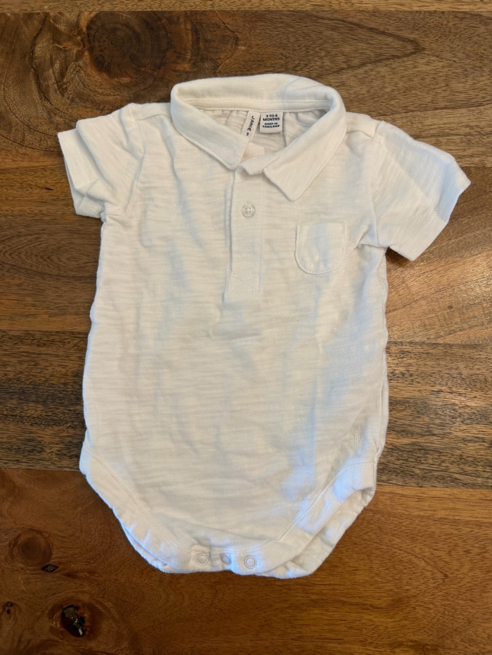 Janie and Jack White Knit Polo One-Piece